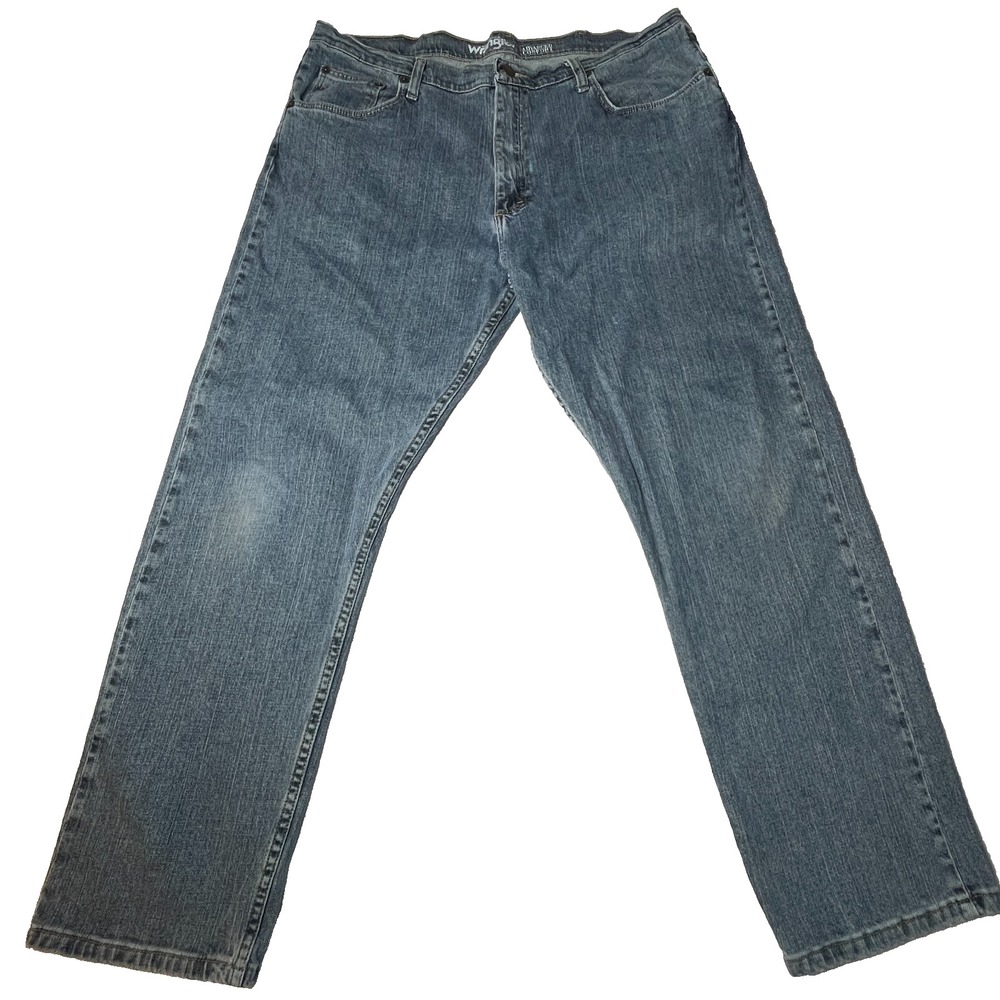 Wrangler Advanced Comfort Regular Straight Fit Men's Blue Denim Jeans 38x30